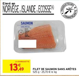 Filet De Saumon Sans Aretes  offre à 13,49€ sur Intermarché Contact
