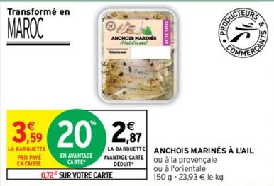 Anchois Marinés À L'Ail offre à 3,59€ sur Intermarché Contact
