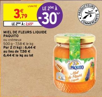 Paquito - Miel De Fleurs Liquide offre à 3,79€ sur Intermarché Contact