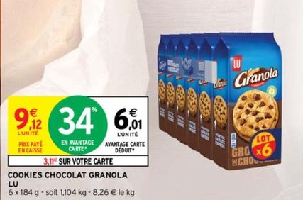 Lu - Cookies Chocolat Granola offre à 9,12€ sur Intermarché Contact