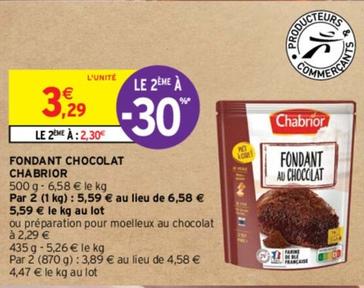Chabrior - Fondant Chocolat  offre à 3,29€ sur Intermarché Contact