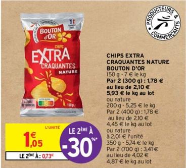 Bouton D'Or - Chips Extra Craquantes Nature offre à 1,05€ sur Intermarché Contact