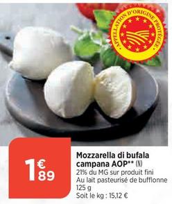 Mozzarella offre à 1,89€ sur Bi1