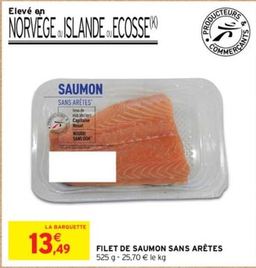 Filet De Saumon Sans Arêtes offre à 13,49€ sur Intermarché Express