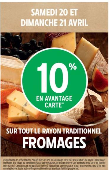 Sur Tout Le Rayon Traditionnel Fromages offre sur Intermarché Express
