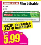 Film étirable d'emballage offre à 5,99€ sur Norma