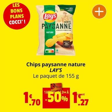 Lay's - Chips Paysanne Nature offre à 1,7€ sur Coccinelle Express