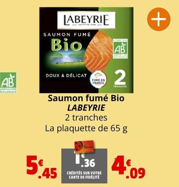 Labeyrie - Saumon Fumé Bio offre à 5,45€ sur Coccinelle Express