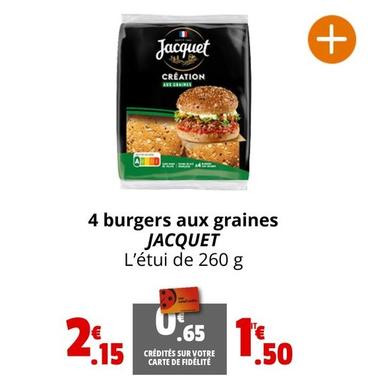 Jacquet - 4 Burgers Aux Graines offre à 2,15€ sur Coccinelle Express