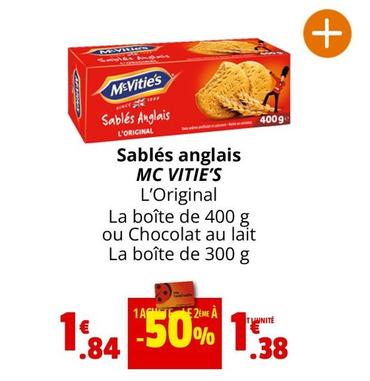 Mc Vitie's - Sablés Anglais offre à 1,84€ sur Coccinelle Express