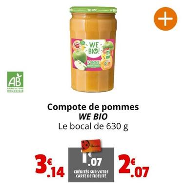 We Bio - Compote De Pommes offre à 3,14€ sur Coccinelle Express