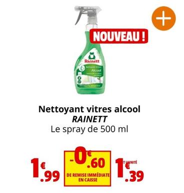 Rainett - Nettoyant Vitres Alcool offre à 1,39€ sur Coccinelle Express