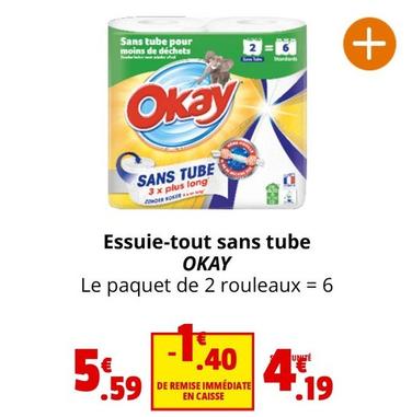 Okay - Essuie-Tout Sans Tube offre à 4,19€ sur Coccinelle Express