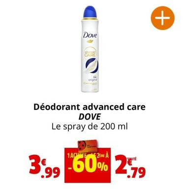 Dove - Déodorant Advanced Care offre à 3,99€ sur Coccinelle Express