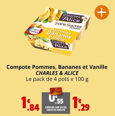 Charles & Alice - Compote Pommes offre à 1,29€ sur Coccinelle Supermarché