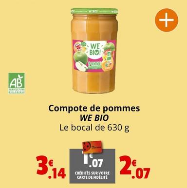 We Bio - Compote De Pommes  offre à 2,07€ sur Coccinelle Supermarché