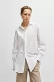 Chemisier Regular en coton à monogramme Double B, Blanc offre à 169,95€ sur Hugo Boss