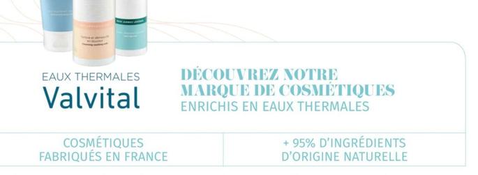 Valvital - Marque De Cosmétiques Enrichis En Eaux Thermales offre sur ValVital