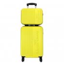 Lot valise cabine 55cm plus 1 vanity rigides David Jones ABS offre à 50€ sur Bleu Cerise