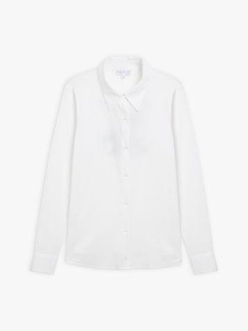 Chemise blanche Vincent en crépon de coton offre à 230€ sur Agnès b.
