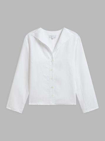 Chemise manches 3/4 en lin blanc offre à 195€ sur Agnès b.