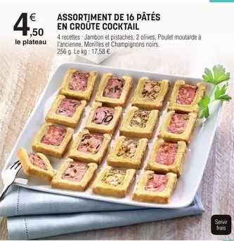 Assortiment De 16 Pâtes En Croûte Cocktail offre à 4,5€ sur E.Leclerc