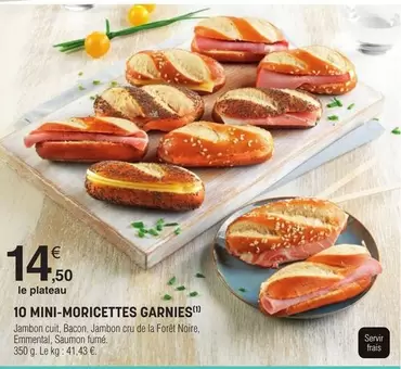 10 Mini-moricettes Garnies offre à 14,5€ sur E.Leclerc