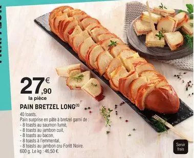 Pain Bretzel Long offre à 27,9€ sur E.Leclerc