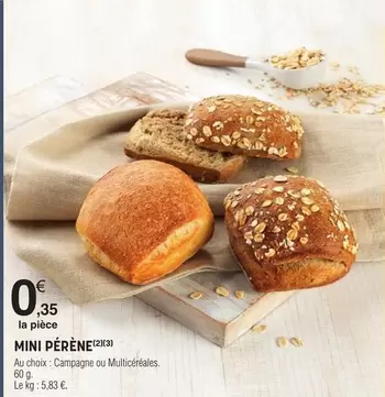 Mini Pérene offre à 0,35€ sur E.Leclerc