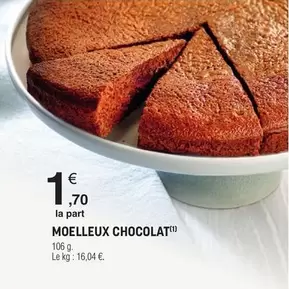 Moelleux Chocolat offre à 1,7€ sur E.Leclerc