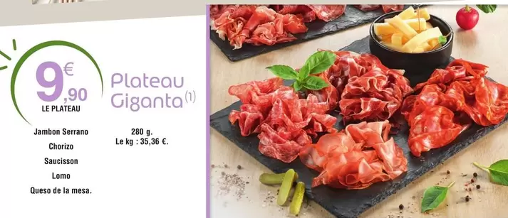 Plateau Giganta offre à 9,9€ sur E.Leclerc