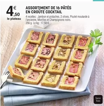 Assortiment De 16 Pâtes En Croûte Cocktail offre à 4,5€ sur E.Leclerc