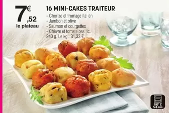 16 Mini-Cakes Traiteur offre à 7,52€ sur E.Leclerc