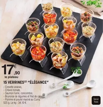 15 Verrines Élégance offre à 17,9€ sur E.Leclerc