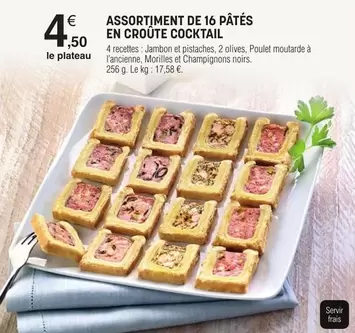 Assortiment De 16 Pâtés En Croûte Cocktail offre à 4,5€ sur E.Leclerc