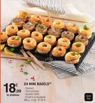 24 Mini Bagels offre à 18,99€ sur E.Leclerc