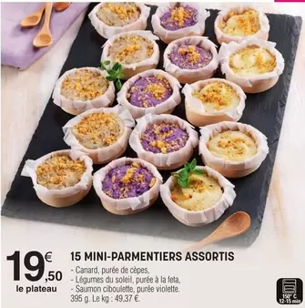 15 Mini Parmentiers  offre à 19,5€ sur E.Leclerc