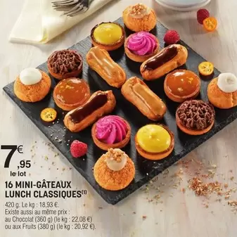 Mini Gâteaux Lunch Classiques offre à 7,95€ sur E.Leclerc