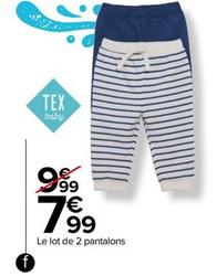 Lot De 2 Pantalons Bébé offre à 7,99€ sur Carrefour Drive