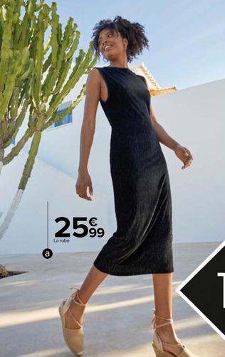 Tex - Robe Plissée Femme offre à 25,99€ sur Carrefour Drive