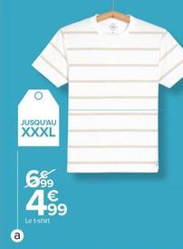 T-shirt offre à 4,99€ sur Carrefour Drive