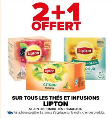 Lipton - Sur Tous Les Thés Et Infusions offre sur Carrefour Drive