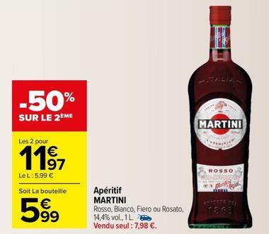 Martini - Apéritif offre à 5,99€ sur Carrefour Drive
