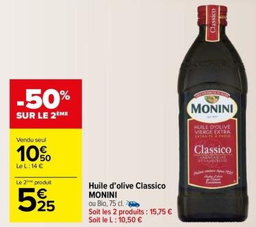 Monini - Huile D'olive Classico offre à 10,5€ sur Carrefour Drive