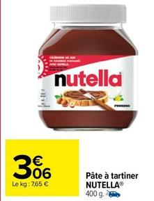 Nutella - Pâte À Tartiner offre à 3,06€ sur Carrefour Drive