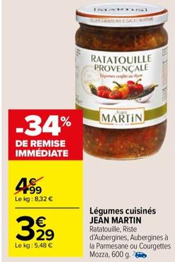 Jean Martin - Légumes Cuisinés offre à 3,29€ sur Carrefour Drive
