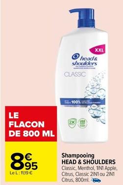 Head & Shoulders - Shampooing offre à 8,95€ sur Carrefour Drive