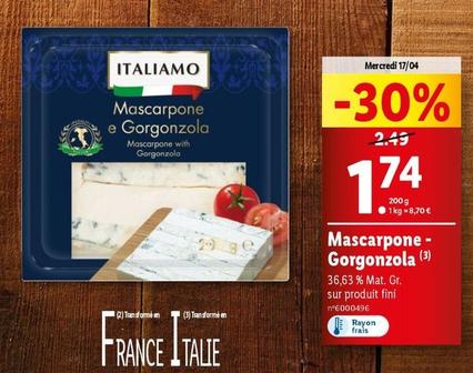 Italiamo - Mascarpone Gorgonzola  offre à 1,74€ sur Lidl
