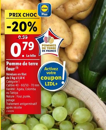 Pomme De Terre Four offre à 0,79€ sur Lidl