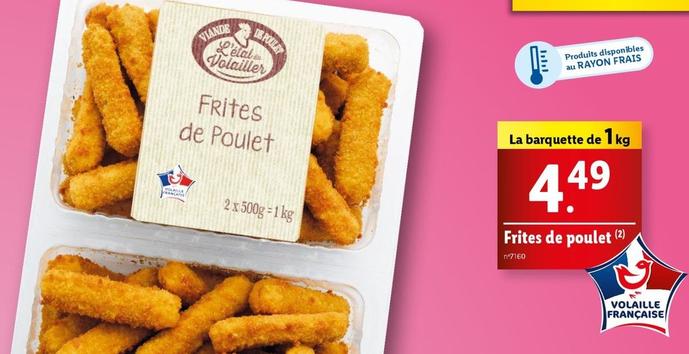 L'Étal Du Volailler - Frites De Poulet offre à 4,49€ sur Lidl